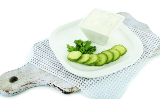 Cucumber Slices with Tzatziki
