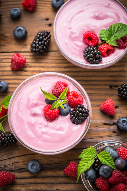 Raspberry and Lime Frozen Yoghurt