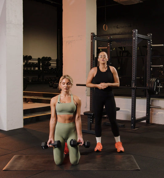 Kneeling Curls To Press