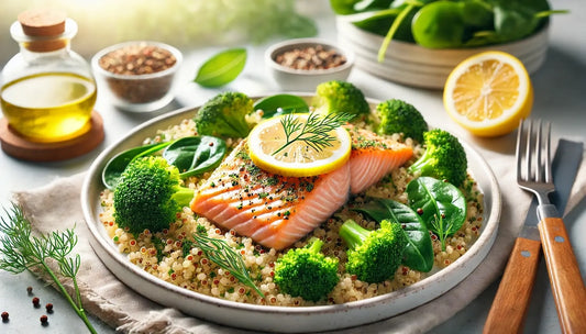 Lemon Herb Salmon with Quinoa & Greens