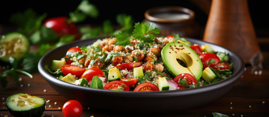 Quinoa Salad with Chickpeas and Avocado