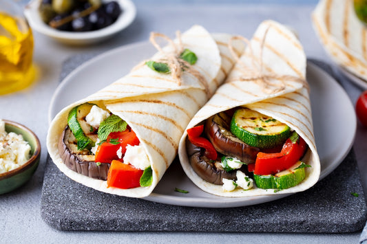 Roasted Veggie & Feta Wrap