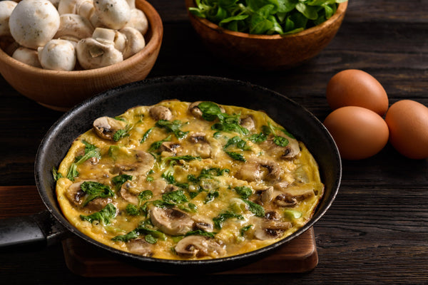 Spinach and Mushroom Omelette