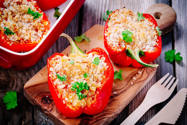 Stuffed Peppers with Quinoa and Tofu